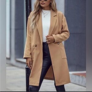 Joie pea coat - tan camel color
